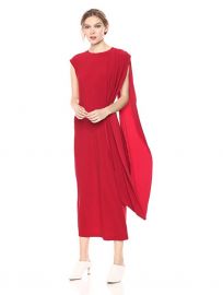 Sleeveless Draped Long Dress at Amazon