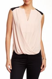 Sleeveless Faux Wrap Blouse at Nordstrom Rack