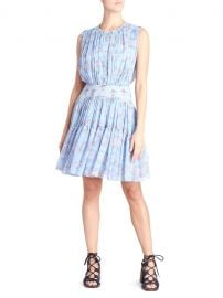 Sleeveless Floral Silk Georgette Dress at Saks Fifth Avenue