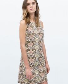 Sleeveless Jacquard Dress at Zara