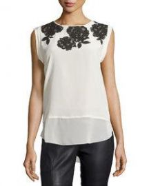 Sleeveless Lace Top Plush at Last Call