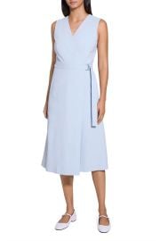 Sleeveless Linen Blend Wrap Dress at Nordstrom Rack