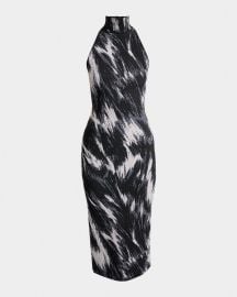 Sleeveless Mock-Neck Midi Dress at Neiman Marcus