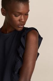 Sleeveless Pintuck Blouse at Rebecca Taylor