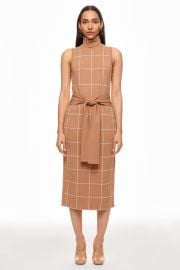 Sleeveless Plaid Tie Dress by TOCCIN X RTR Rent the Runway at Rent the Runway