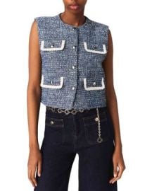 Sleeveless Tweed Jacket at Bloomingdales