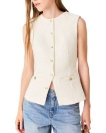 Sleeveless Tweed Waistcoat at Bloomingdales
