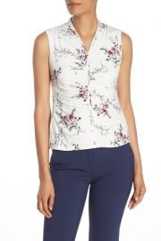 Sleeveless V-Neck Printed Blouse at Nordstrom Rack