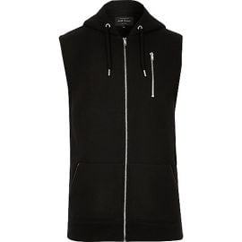 Sleeveless hoodie at River Island