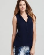 Sleeveless shirting top by Splendid at Bloomingdales