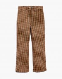 Slim Emmett Wide-Leg Crop Pants in Check at Madewell