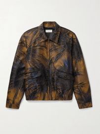 Slim-Fit Metallic Jacquard Bomber Jacket by Saint Laurent at Mr Porter