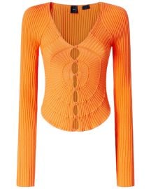 Slim Fit Ribbed Cardigan With Sunny Design at Pinko