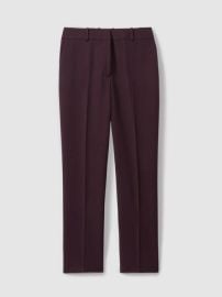 Slim Fit Suit Trousers in Berry REISS USA at Reiss