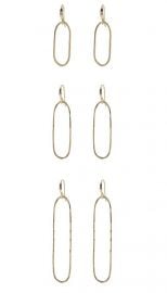 Slim Oval Earrings at Peggy Li