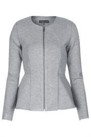 Slim Peplum Zip Jacket at Topshop