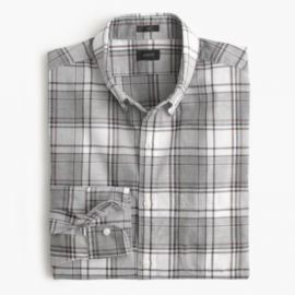 Slim Secret Wash shirt in burnished mahogany plaid at J. Crew