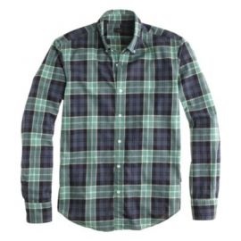 Slim Secret Wash shirt in heather midnight plaid at J. Crew