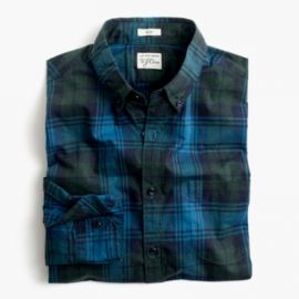 Slim Secret Wash shirt in heather poplin plaid at J. Crew