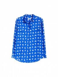 Slim Signature Nautical Blue Bunny Print Shirt at Equipment