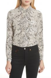 Slim Signature Python Print Silk Shirt at Nordstrom