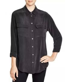 Slim Signature Silk Shirt at Bloomingdales