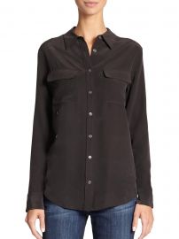 Slim Signature Silk Shirt at Saks Fifth Avenue