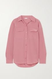 Slim Signature Washed-Silk Shirt by Equipment at Net A Porter