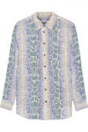 Slim Signature snake-print washed-silk top at The Outnet