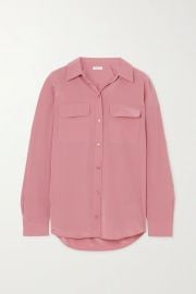 Slim Signature washed-silk shirt at Net A Porter