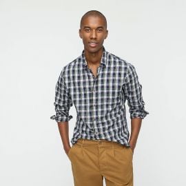 Slim brushed twill shirt in Campbell tartan at J. Crew