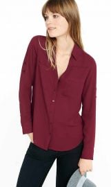 Slim fit convertible sleeve portofino shirt at Express