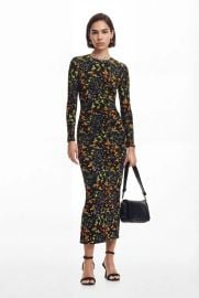 Slim floral dress at Desigual