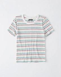 Slim ribbed tee at Abercrombie