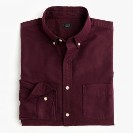 Slim vintage oxford shirt in tonal cotton in Dark Burgundy at J. Crew