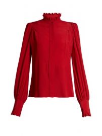 Sloan ruffled high-neck blouse at Matches