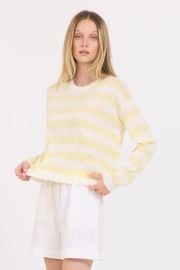 Sloane Cotton Boxy Pullover - Ivory Combo One Grey Day at One Grey Day