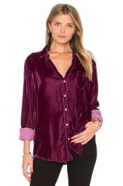 Sloane Velvet Button Up by CP Shades at Revolve