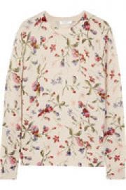 Sloane floral-print cashmere sweater at The Outnet