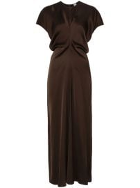 Slouch Waist Midi Dress in Bark at Farfetch