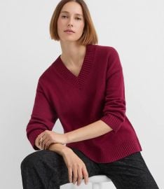 Slouchy V-Neck Sweater at Loft