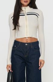 Slow It Down Stripe Zip Sweater at Nordstrom