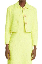 Slub Sparkle Knit Crop Jacket by St. John at Nordstrom