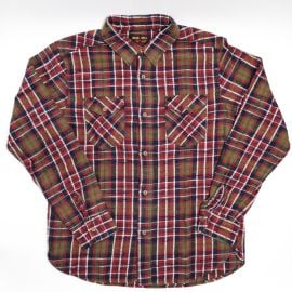 Slubby Flannel Shirt Red Brooklyn Clothing at Brooklyn Clothing