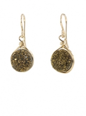 Small Drusy Earrings at Bottica