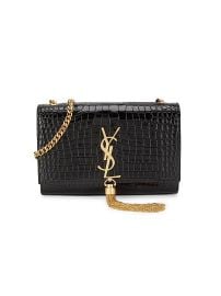 Small Kate Crocodile Embossed Leather Shoulder Bag at Neiman Marcus