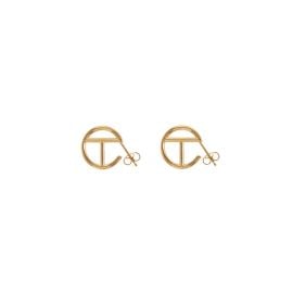 Small Logo Hoop Earring - Gold ndash at shop.telfar