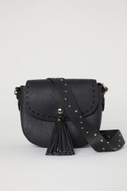 Small Shoulder Bag with Tassel - Blackfaux leather - Ladies  HampM US at H&M