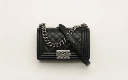 Small boy chanel handbag Calfskin amp ruthenium-finish metal black Fashion CHANEL at Chanel