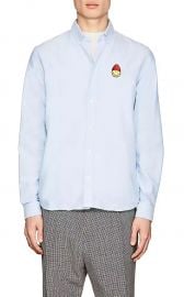 Smiley-Patch Cotton Oxford Shirt AMI Alexandre Mattiussi at Barneys